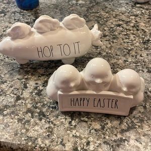 Rae Dunn set of Easter decor